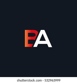 B & A  Letter logo design vector element
