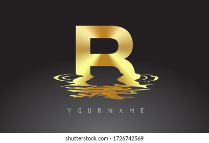 B Letter Logo Design with Water Effect Vector Illustration. Template B for brand-name companies.