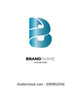 Plantilla de diseño de logotipo de letra B para marca o empresa y otros