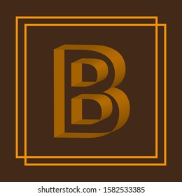 B letter logo design.Simple sing and symbol.