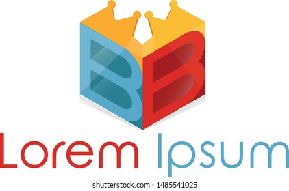 B letter logo with double B means Big Boss - vector classic unique logo template