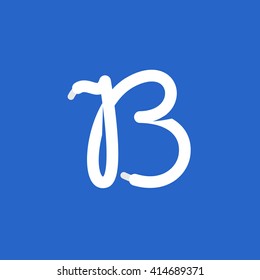 B letter logo formed by shoe lace. Vector design template elements for your sport application or corporate identity.