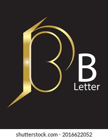 Logo de la letra B en oro