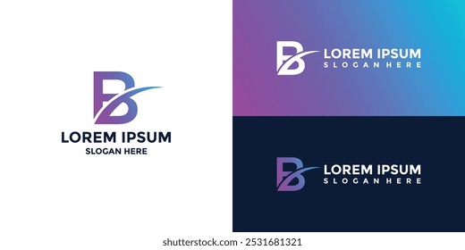 Logotipo de letra B con color degradado