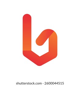 b letter logo gradient design