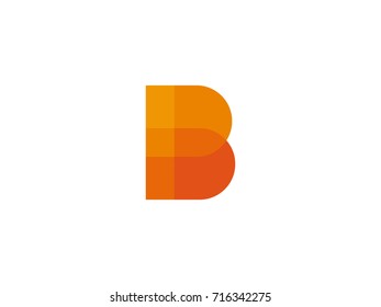 B Letter Logo icon. Colorful sign design template for Corporate Business Identity. Creative Vector element