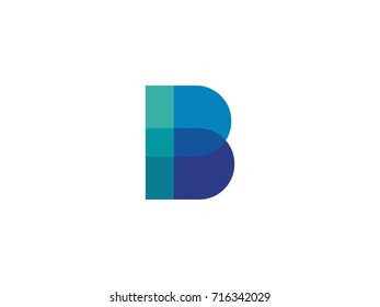 B Letter Logo icon concept. Colorful sign design template for Corporate Business Identity. Creative Vector element