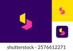 B letter logo icon design simple golden ratio