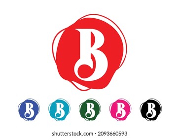 B letter logo and icon design template