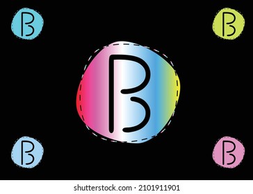 B letter logo and icon design template
