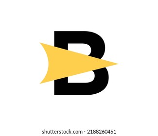 B Letter logo icon design template elements.