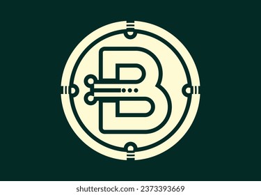 B letter logo and icon design template