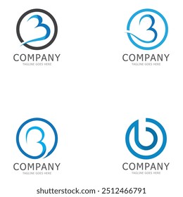b letter logo icon design template