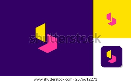 B letter logo icon design simple golden ratio