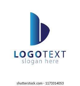b letter logo icon vector template