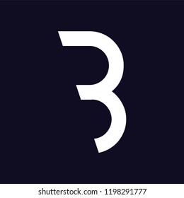 B Letter logo icon vector template