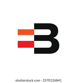B letter logo, icon, vector illustration