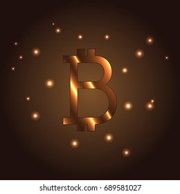 B Letter logo, icon vector element. bitcoin