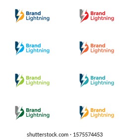 b letter logo with Lightning inside