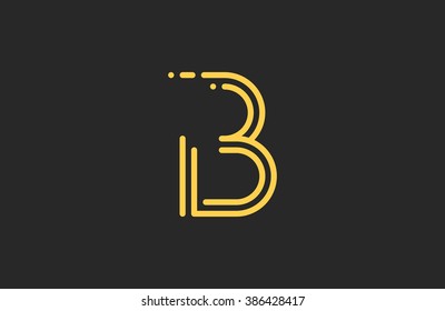 B-Buchstaben-Logo. Logo der Linie.Kreatives Logo-Design.