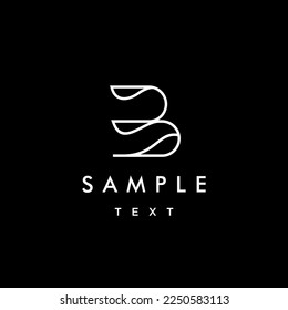 B letter logo line design. beauiful elegant trendy awesome artistic black and white color B initial based Alphabet icon logo.