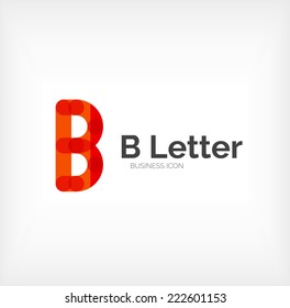 B-Buchstaben-Logo, minimales Liniendesign, Business-Symbol