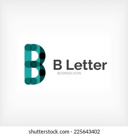 B-Buchstaben-Logo, minimales Liniendesign, Business-Symbol