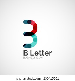 B-Buchstaben-Logo, minimales Liniendesign, Business-Symbol