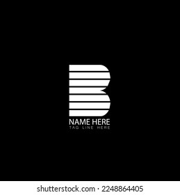 Logo de la letra B. B letra diseño de logotipo moderno. logotipo creativo y único 