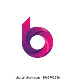 b letra logotipo moderno plantilla de logotipo vectorial
