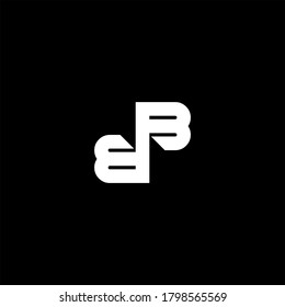 B B letter logo monogram design on black background.B B letter design for company logo 