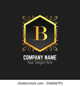 B Letter logo, Monogram design elements, line art logo design. Beautiful Boutique Logo Designs, Business sign, Restaurant, Royalty, Cafe, Hotel, Heraldic, Jewelry, Fashion, Wine. Vector illustration