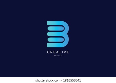 Monogramm-Minimaldesign des B-Letter-Logos