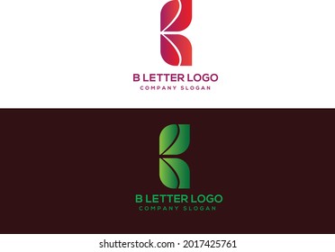 B Letra Logo, B Letra Nature Logo Tamplete