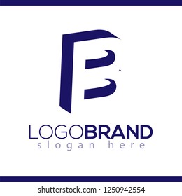B Letter logo in negative space