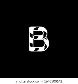 Logotipo de letra B con un bonito fondo negro.