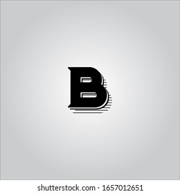 B letter logo with nice white background.B letter icon.