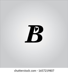 B letter logo with nice white background.B letter icon.