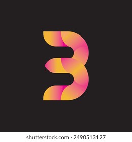B-Buchstaben-Logo Premium und einzigartiges Farbverlaufslogo