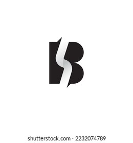 B letter logo with S white space bold and simple.