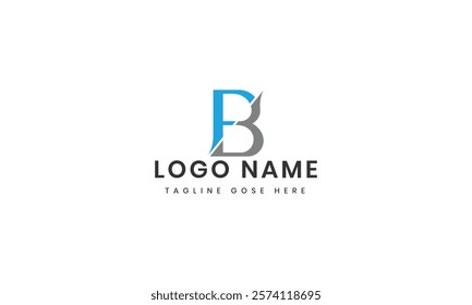 b letter logo template with abstract
