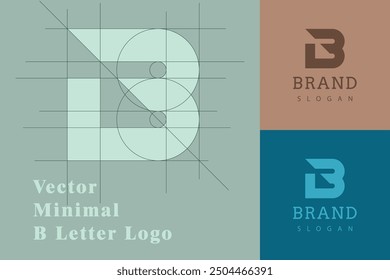 Logo-Vorlage für B-Buchstaben. Creative B-Letter-Logo. B-Buchstaben-Symbol, Vector minimalen B-Buchstaben-Business-Logo.