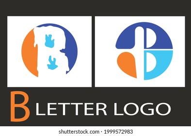 B letter logo template for design