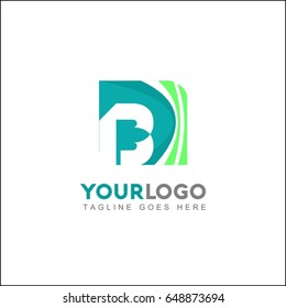 B letter logo template. Design vector wave square icon. You can use in the buildings, awards, apartments, hotel and other organization concept of pattern.