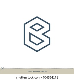 B Letter Logo Template Illustration Design. Vector EPS 10.