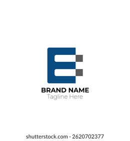 B letter logo template for tech industry