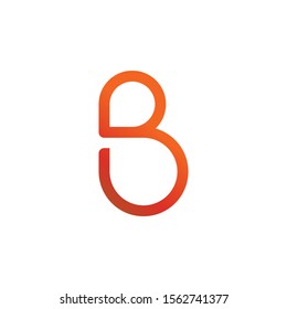 B diseño de icono vectorial de plantilla de logotipo de letra B