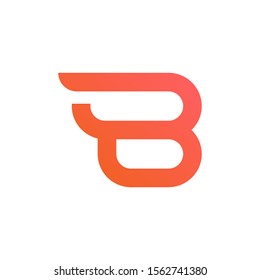 B letter logo template vector icon design