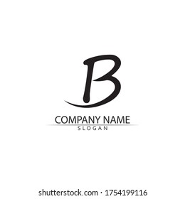B Letter logo template vector illustration
