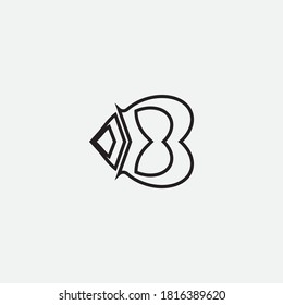 B Letter-Logo-Vorlage, Vektorgrafik